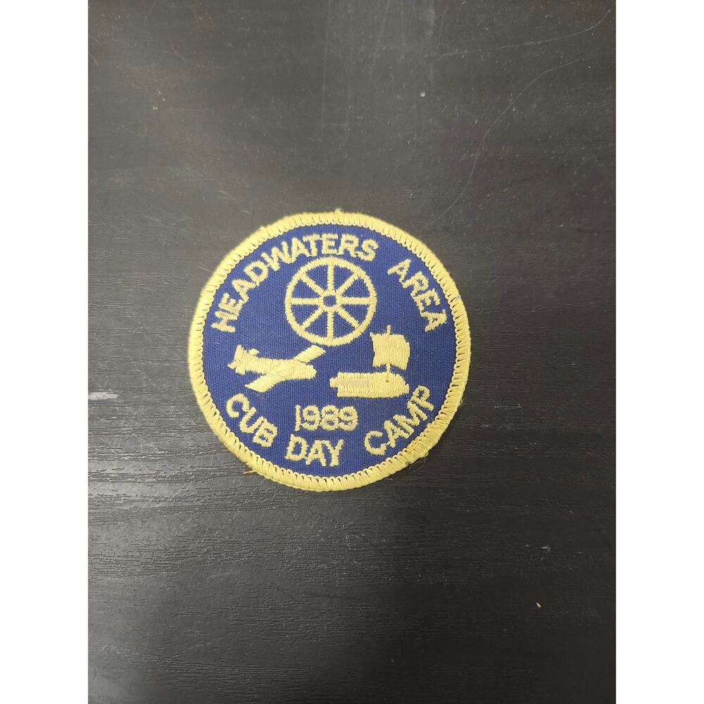 1989 Headwaters Area Cub Day Camp Patch BSA Vintage Boy Scouts Memorabilia Retro